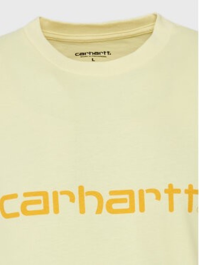 Carhartt WIP T-Shirt Script I031047 Żółty Regular Fit
