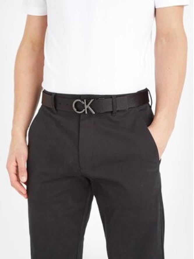 Calvin Klein Pasek Męski Adj/Rev Ck Metal Bombe Pb K50K510948 Czarny