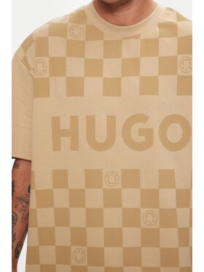 Hugo T-Shirt Narliparo 50517942 Beżowy Loose Fit