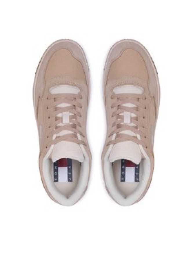 Tommy Jeans Sneakersy Retro Cupsole Suede EM0EM01161 Beżowy