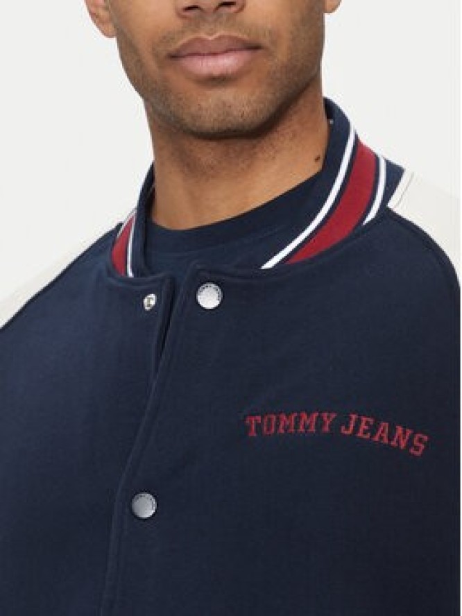 Tommy Jeans Kurtka bomber Varsity DM0DM19237 Granatowy Relaxed Fit