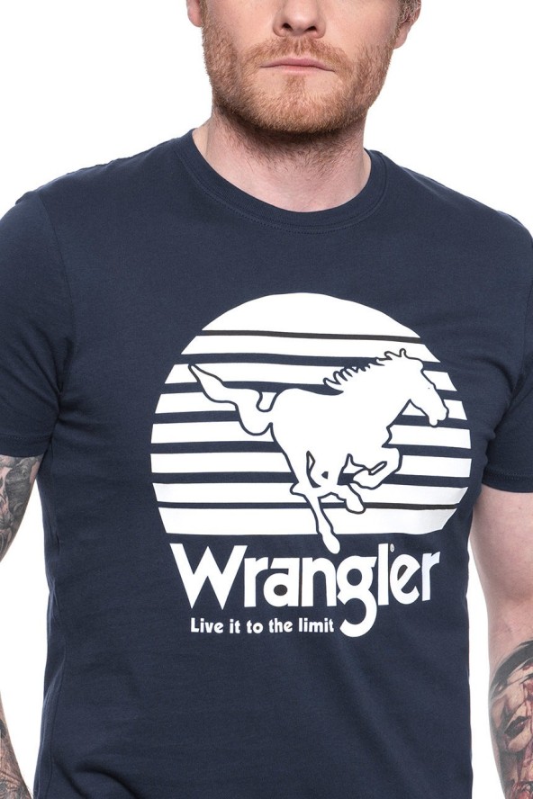 WRANGLER T SHIRT SS HORSE TEE DARK NAVY W7G1D3XAE