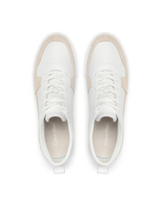 Calvin Klein Sneakersy Low Top Lace Up Lth HM0HM00495 Biały