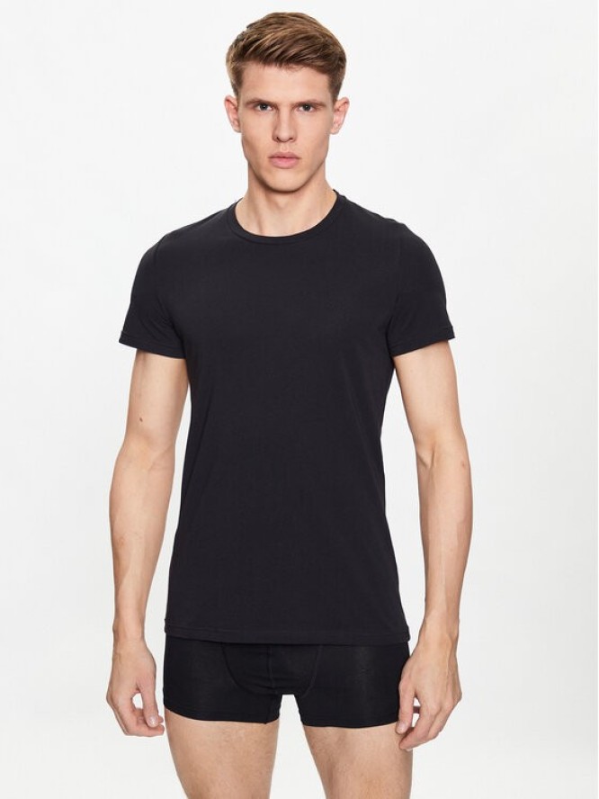 HOM T-Shirt 401330 Czarny Regular Fit