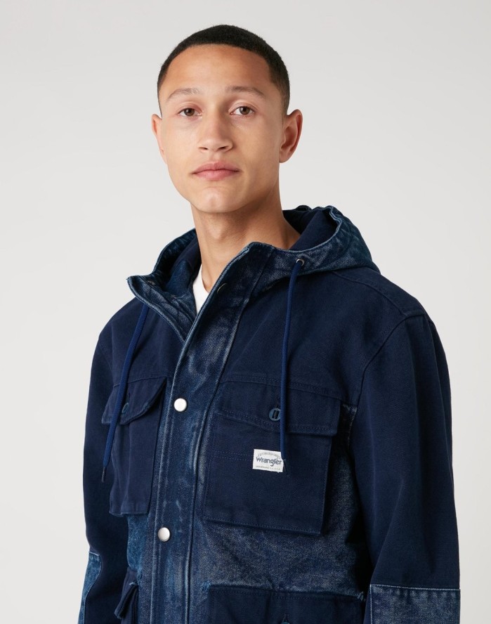 KURTKA MĘSKA WRANGLER FIELD JACKET INDIGO W4E3V2452