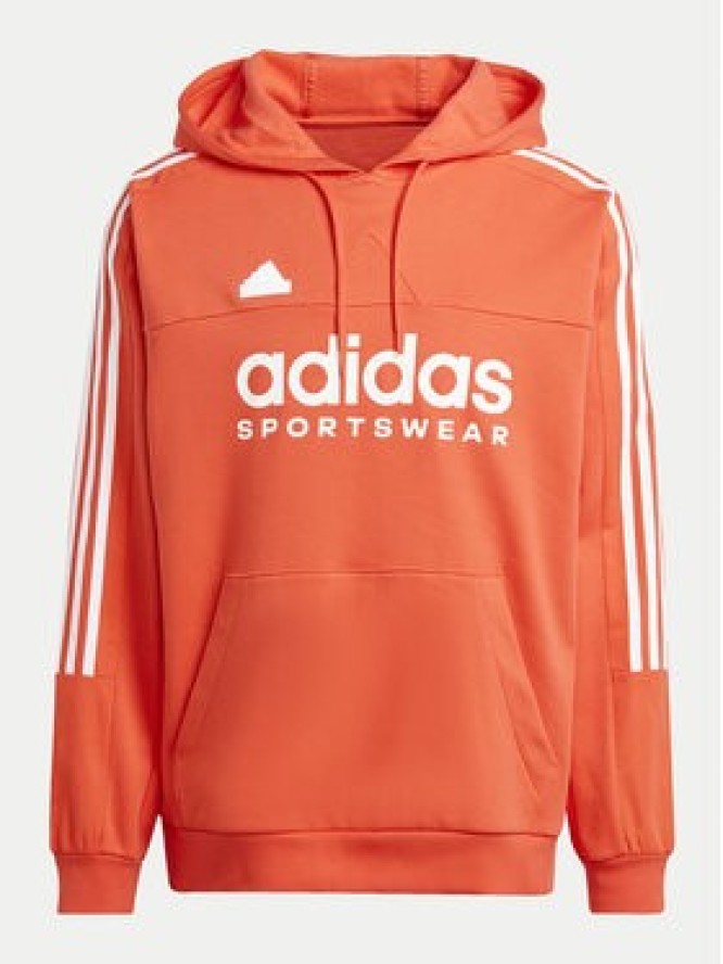 adidas Bluza House of Tiro IV8123 Pomarańczowy Loose Fit