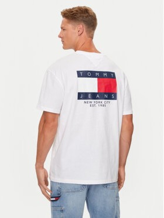 Tommy Jeans T-Shirt DM0DM19695 Biały Regular Fit