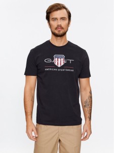 Gant T-Shirt Reg Archive Shield Ss 2003199 Czarny Regular Fit