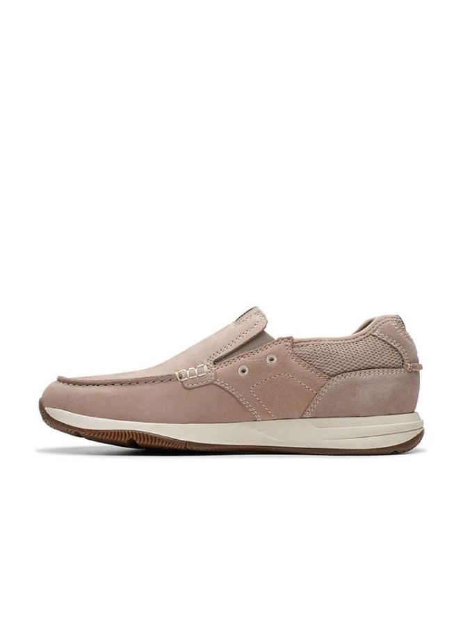 Clarks Skórzane slippersy "Sailview Step" w kolorze beżowym rozmiar: 40