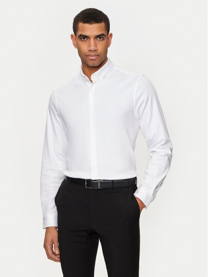 Calvin Klein Koszula K10K113339 Biały Slim Fit