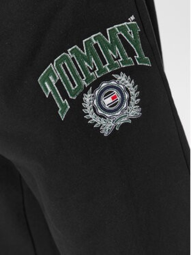 Tommy Jeans Spodnie dresowe College Graphic DM0DM16772 Czarny Relaxed Fit