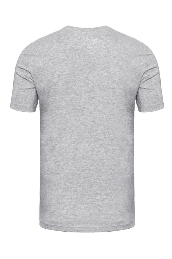 MUSTANG T SHIRT BASIC PRINT TEE MID GREY MELANGE 1008372 4140