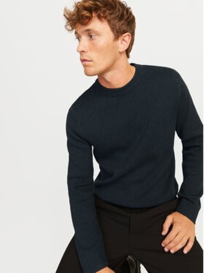 Jack&Jones Sweter Milano 12259666 Granatowy Relaxed Fit