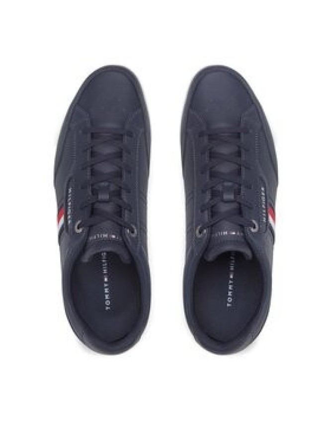 Tommy Hilfiger Sneakersy Classic Lo Cupsole Leather FM0FM04277 Granatowy