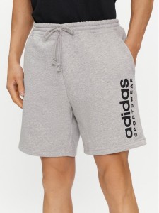 adidas Szorty sportowe All SZN Fleece Graphic Shorts IC9796 Szary Regular Fit