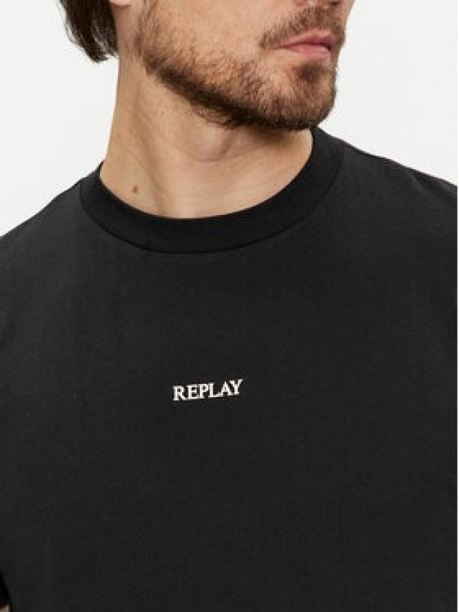 Replay T-Shirt Logo M6795 .000.2660 Czarny Regular Fit