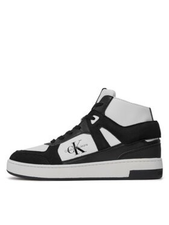 Calvin Klein Jeans Sneakersy Basket Cupsole Mid Lth Ml Fad YM0YM00883 Biały