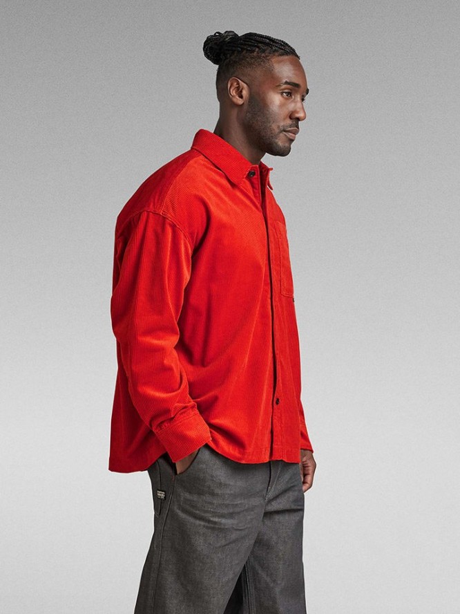 G-Star Koszula sztruksowa w kolorze czerwonym rozmiar: XS
