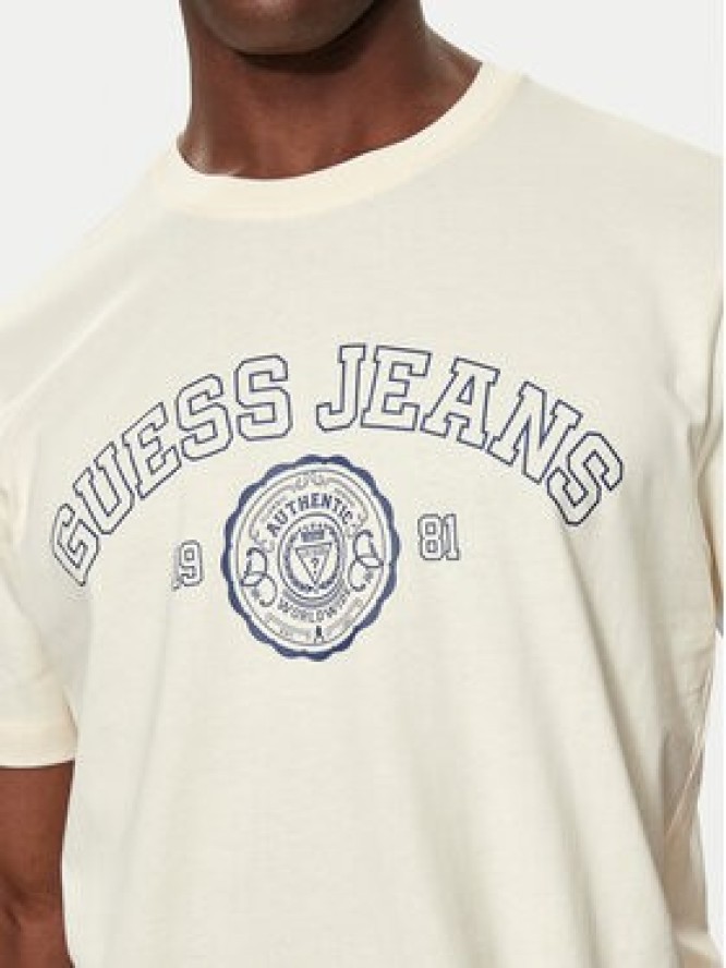 Guess T-Shirt M4BI83 K8FQ4 Écru Regular Fit