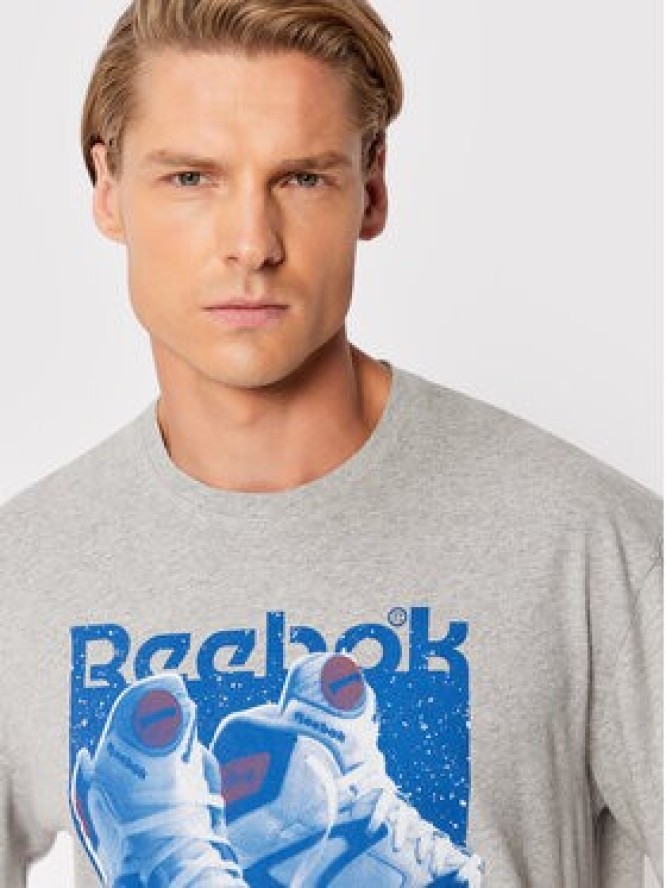 Reebok T-Shirt Series Retro Pump HS4849 Szary Oversize