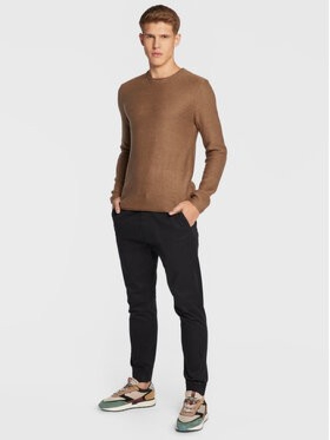 Solid Sweter 21104152 Brązowy Regular Fit