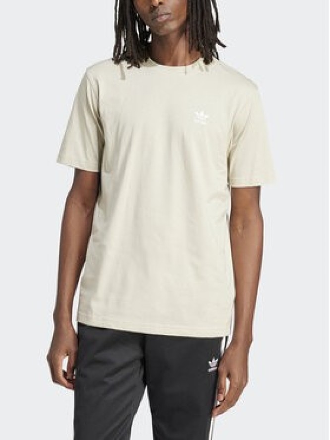 adidas T-Shirt Trefoil Essentials IR9689 Beżowy Regular Fit