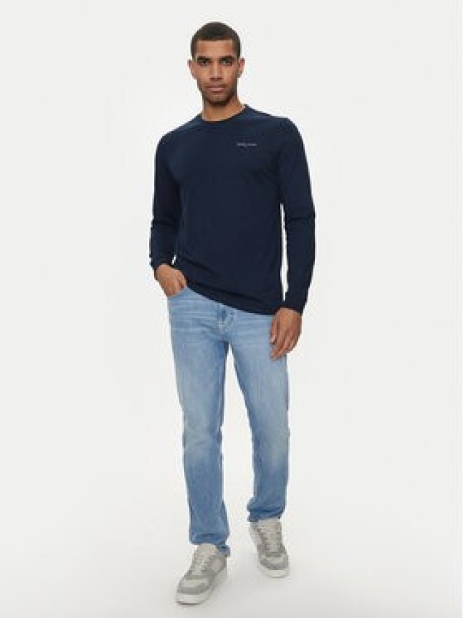 Tommy Jeans Longsleeve Linear DM0DM18551 Granatowy Slim Fit