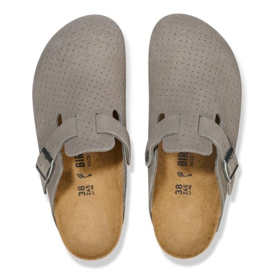 Klapki męskie BIRKENSTOCK Boston BS Suede Embossed