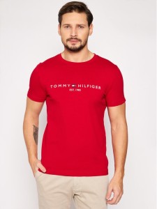 Tommy Hilfiger T-Shirt Logo MW0MW11797 Czerwony Regular Fit