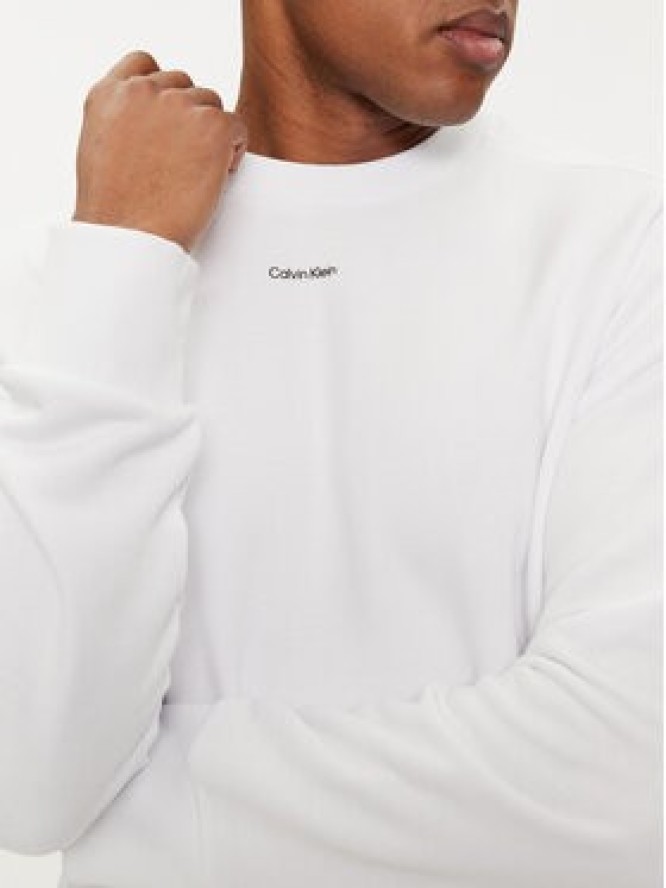 Calvin Klein Bluza Nano Logo K10K112870 Biały Regular Fit