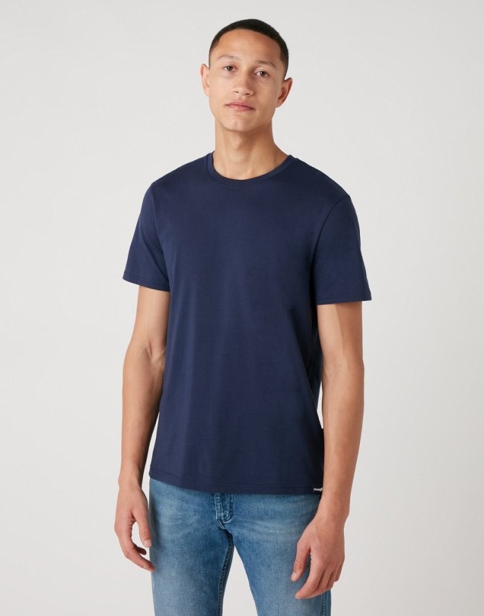 WRANGLER SS 2 PACK TEE MĘSKI T-SHIRT KOSZULKA NAVY W7BADH114