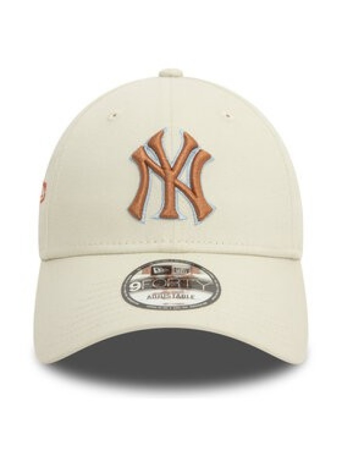 New Era Czapka z daszkiem Mlb Patch 940 Nyy 60503506 Beżowy