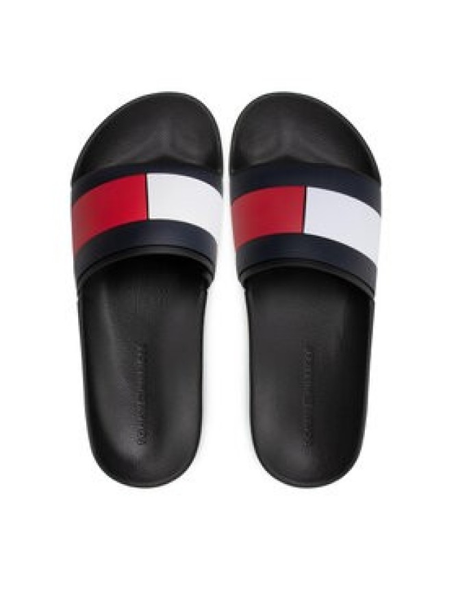 Tommy Hilfiger Klapki Rubber Th Flag Pool Slide FM0FM04263 Czarny