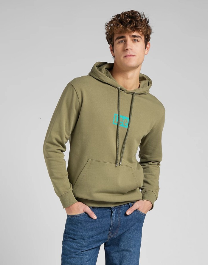 LEE TOPS' EM ALL HOODIE MĘSKA BLUZA Z KAPTUREM BRINDLE GREEN L83RSPUA