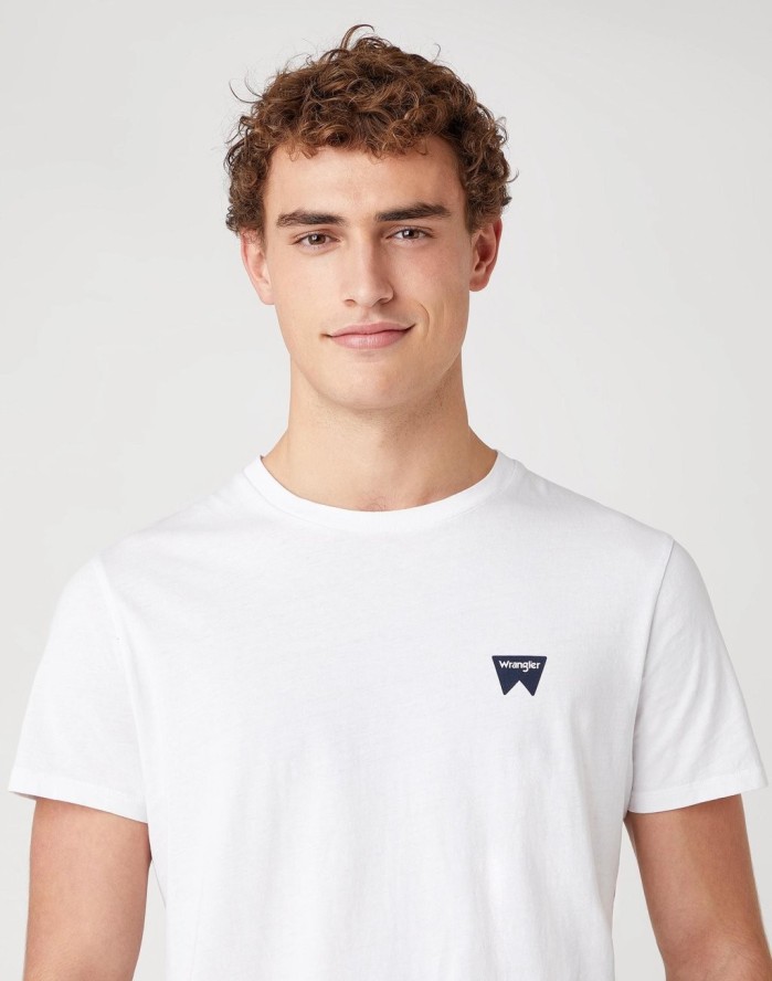 WRANGLER SS SIGN MĘSKI T-SHIRT KOSZULKA OFF TEE WHITE W7C07D312