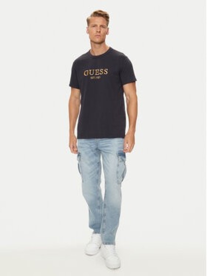 Guess T-Shirt M4YI17 I3Z14 Granatowy Regular Fit