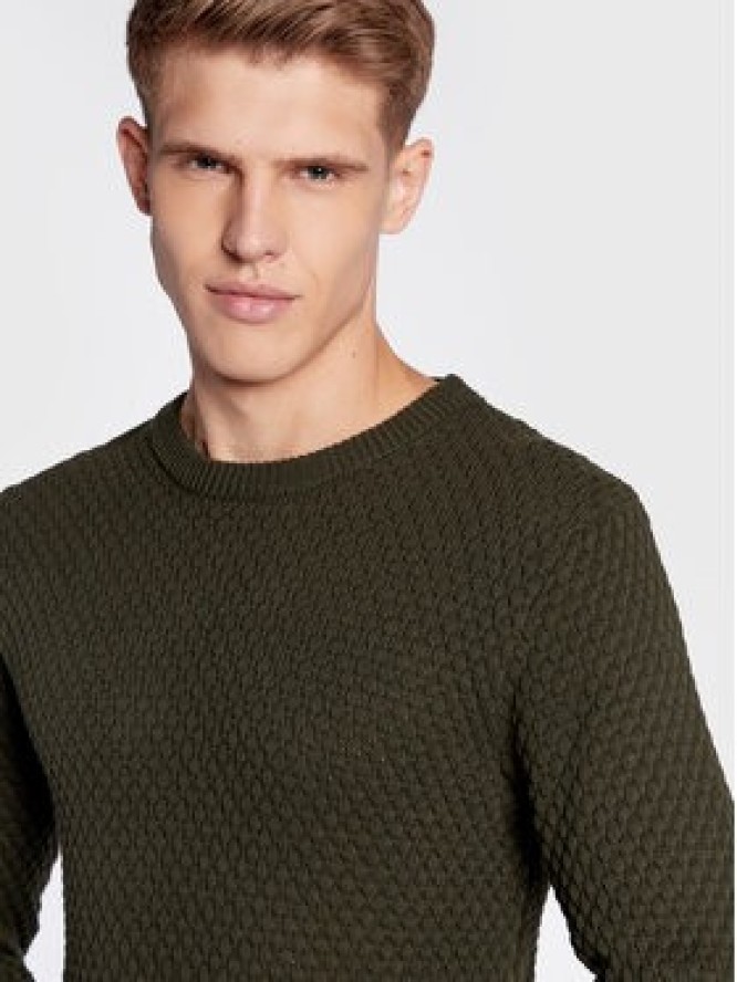 Solid Sweter 21107143 Zielony Regular Fit