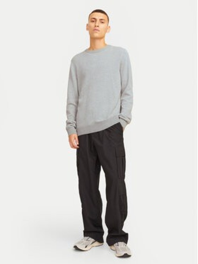 Jack&Jones Sweter Globe 12258139 Szary Regular Fit