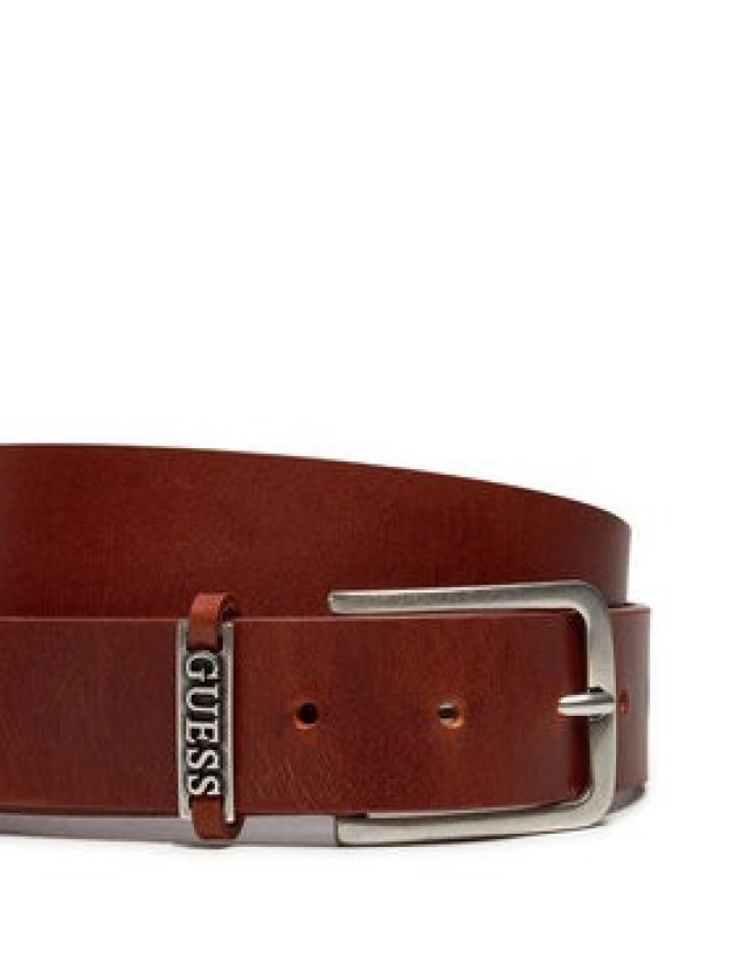 Guess Pasek Męski Detailed Loop Belt M4BZ29 L0VE0 Brązowy