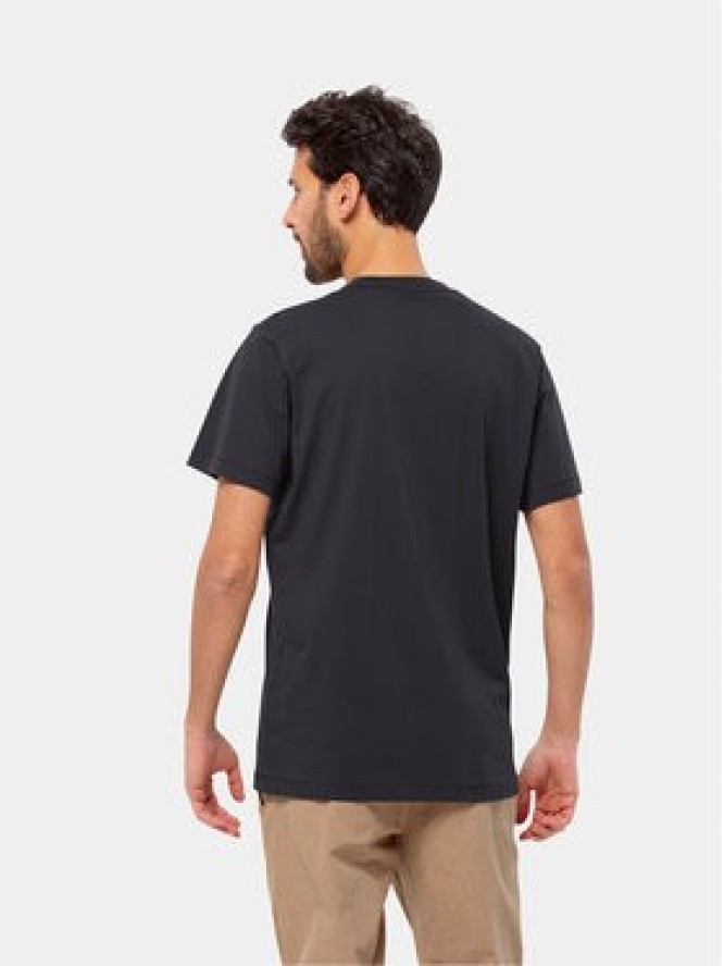 Jack Wolfskin T-Shirt Essential Logo T 1809591 Czarny Regular Fit