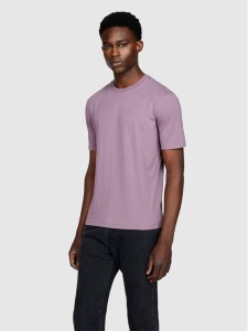 Sisley T-Shirt 3096S101J Fioletowy Regular Fit