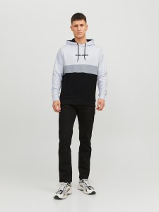 Jack & Jones Bluza "Reid" w kolorze biało-czarno-szarym rozmiar: XL