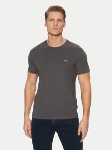 Tommy Jeans T-Shirt Jaspe DM0DM20363 Szary Slim Fit