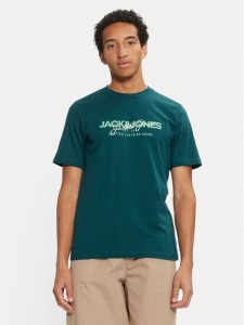 Jack&Jones T-Shirt Alvis 12256803 Zielony Standard Fit