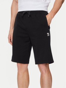 KARL LAGERFELD Szorty sportowe 705032 542900 Czarny Regular Fit