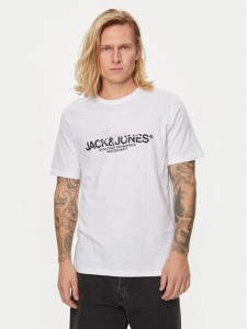 Jack&Jones T-Shirt Joraruba 12255452 Biały Standard Fit