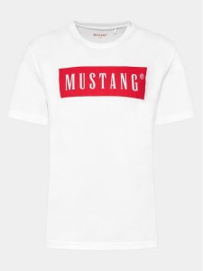 Mustang T-Shirt 1014749 Biały Regular Fit