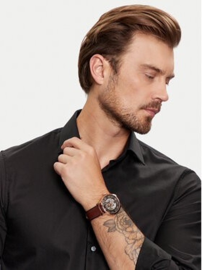 Fossil Zegarek Townsman ME3259 Brązowy