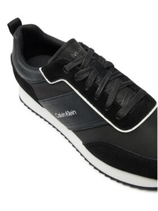 Calvin Klein Sneakersy Low Top Lace Up Mix HM0HM01554 Czarny