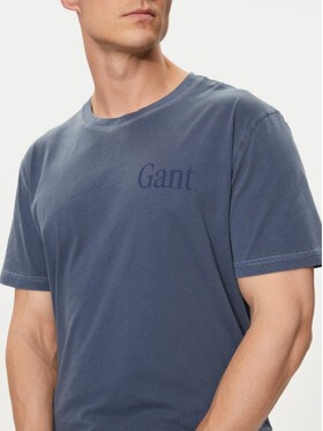 Gant T-Shirt Sunfaded 2013018 Niebieski Regular Fit